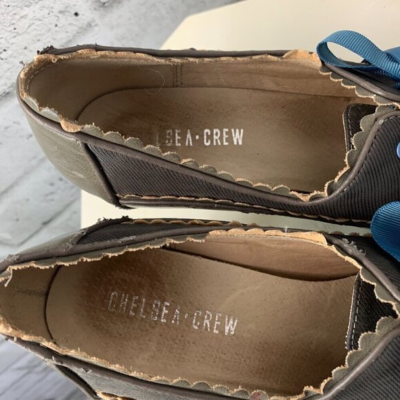 Chelsea Crew Madison Retro Oxford Shoes Grey Leather Whimsigoth Pump - Picture 8 of 10